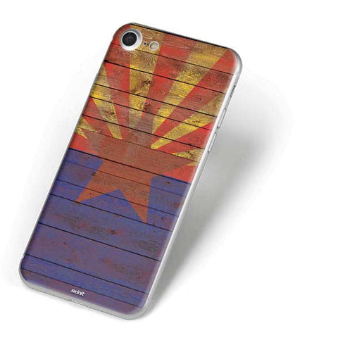 Arizona Flag Dark Wood iPhone 7 Skin