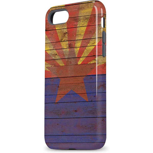 Arizona Flag Dark Wood iPhone 8 Pro Case