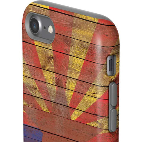 Arizona Flag Dark Wood iPhone SE (2nd & 3rd Gen) Pro Case