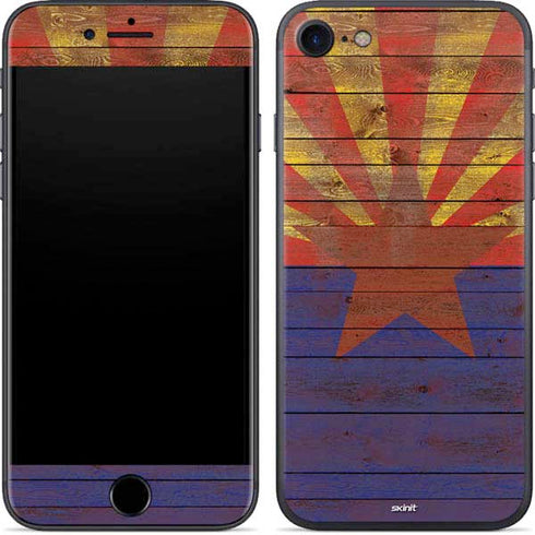 Arizona Flag Dark Wood iPhone SE (2nd & 3rd Gen) Skin