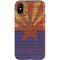 Arizona Flag Dark Wood iPhone X Pro Case