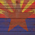 Arizona Flag Dark Wood iPhone XR Skin