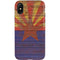 Arizona Flag Dark Wood iPhone XS Pro Case