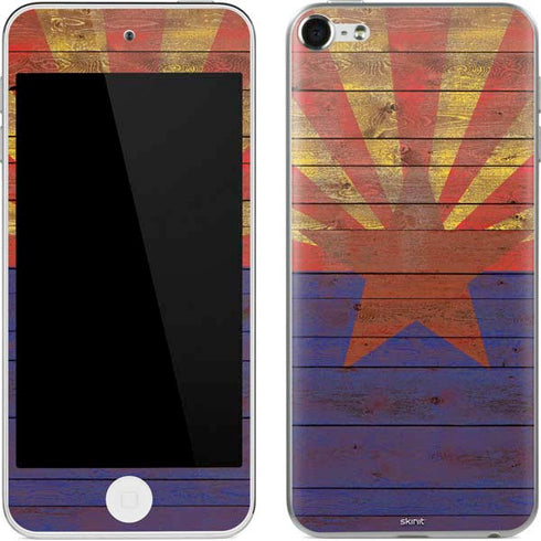 Arizona Flag Dark Wood Apple iPod Skin