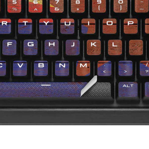 Arizona Flag Dark Wood K95 RGB PLATINUM Mechanical Gaming Keyboard Skin