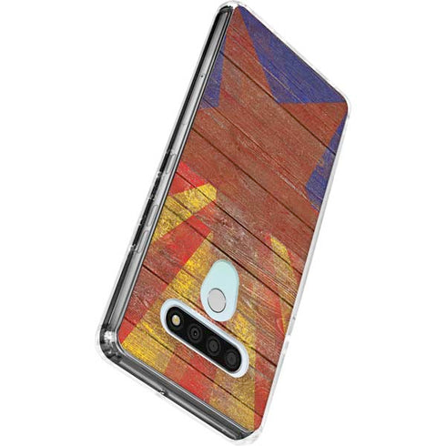 Arizona Flag Dark Wood LG Stylo 6 Clear Case