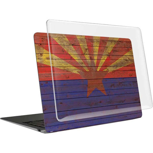 Arizona Flag Dark Wood MacBook Air 13in (2020) Case plus Skin