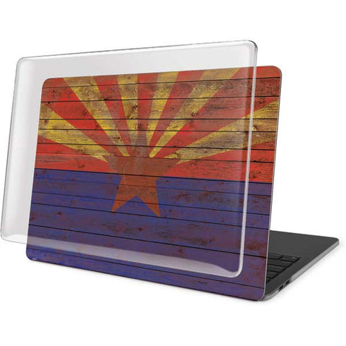 Arizona Flag Dark Wood MacBook Pro 13in (2020) Case plus Skin