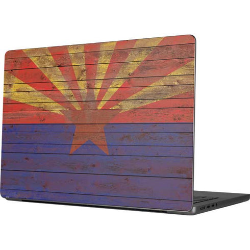 Arizona Flag Dark Wood MacBook Pro 14in (2021-24) Skin