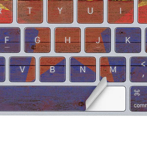 Arizona Flag Dark Wood Magic Keyboard Skin