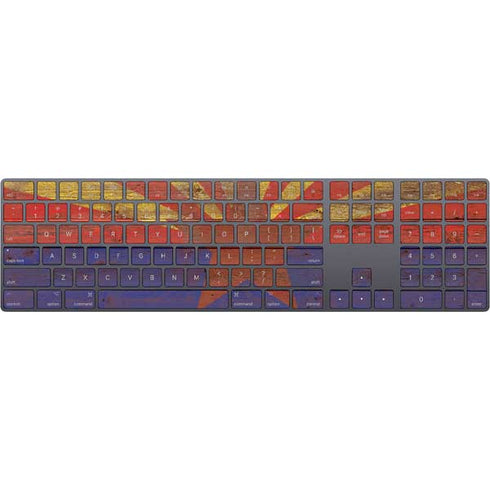 Arizona Flag Dark Wood Magic Keyboard with Numeric Keypad Skin