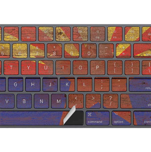 Arizona Flag Dark Wood Magic Keyboard with Numeric Keypad Skin