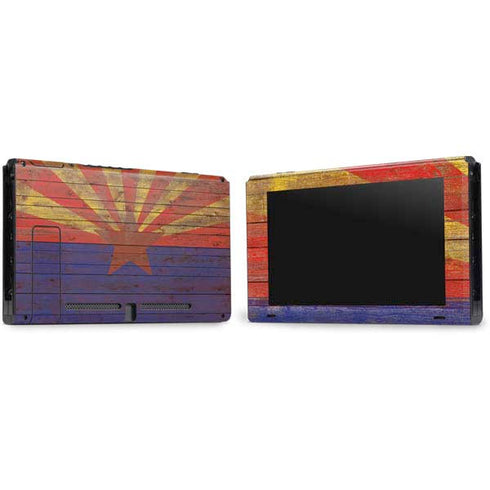 Arizona Flag Dark Wood Nintendo Switch Bundle Skin
