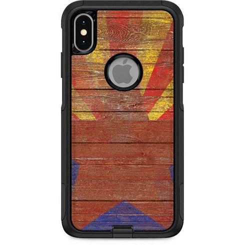 Arizona Flag Dark Wood Otterbox Commuter iPhone Skin