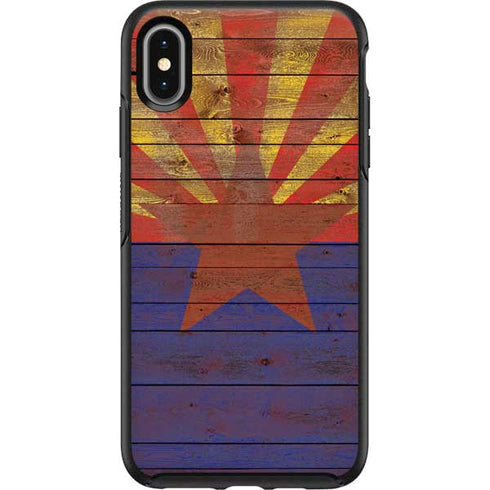 Arizona Flag Dark Wood Otterbox Symmetry iPhone Skin