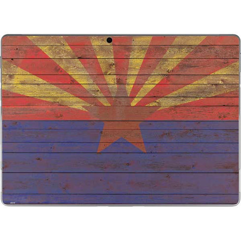 Arizona Flag Dark Wood Surface Pro 8 Skin