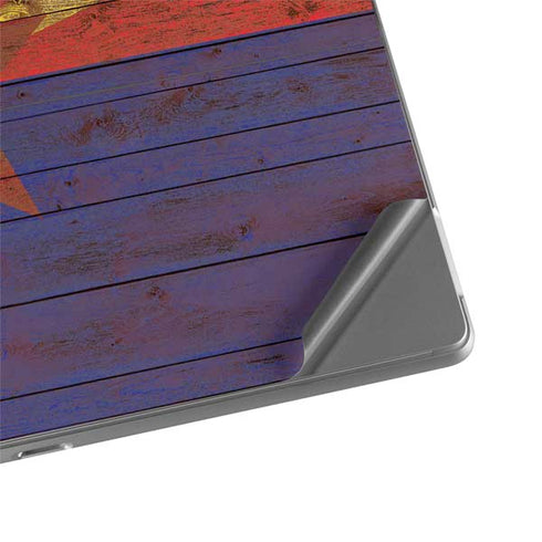 Arizona Flag Dark Wood Surface Pro 8 Skin