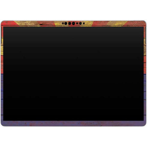 Arizona Flag Dark Wood Surface Pro 9 Skin