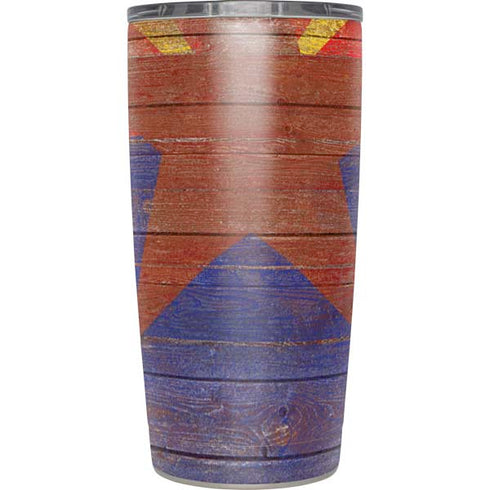 Arizona Flag Dark Wood Yeti 20oz Tumbler Skin