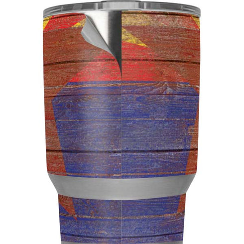 Arizona Flag Dark Wood Yeti 20oz Tumbler Skin