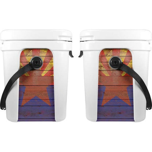 Arizona Flag Dark Wood YETI Roadie 24 Hard Cooler Skin