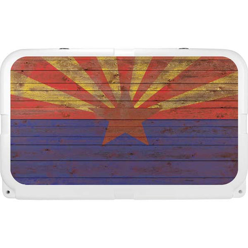 Arizona Flag Dark Wood YETI Tundra 45 Hard Cooler Skin