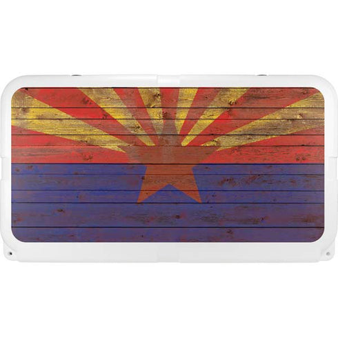 Arizona Flag Dark Wood YETI Tundra 65 Hard Cooler Skin