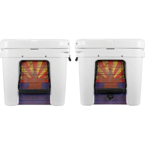 Arizona Flag Dark Wood YETI Tundra 75 Hard Cooler Skin