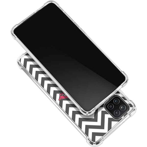 University of Arkansas-Fayetteville Chevron Print Galaxy A12 Clear Case