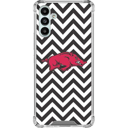University of Arkansas-Fayetteville Chevron Print Galaxy A13 5G Clear Case