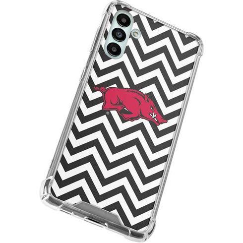 University of Arkansas-Fayetteville Chevron Print Galaxy A13 5G Clear Case