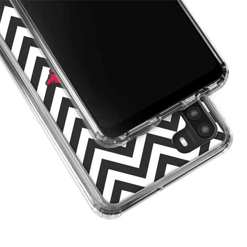 University of Arkansas-Fayetteville Chevron Print Galaxy A21 Clear Case