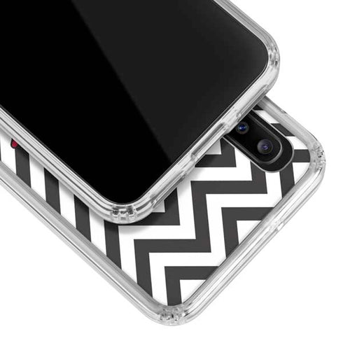 University of Arkansas-Fayetteville Chevron Print Galaxy A30 Clear Case