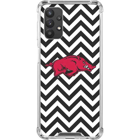 University of Arkansas-Fayetteville Chevron Print Galaxy A32 5G Clear Case