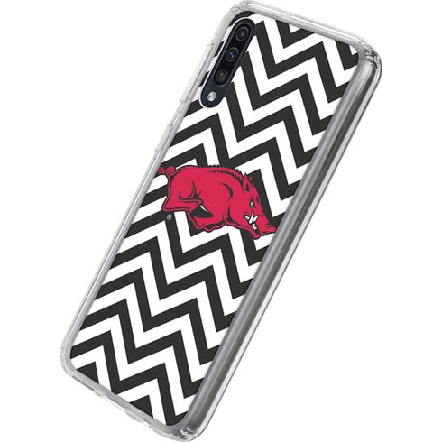 University of Arkansas-Fayetteville Chevron Print Galaxy A50 Clear Case
