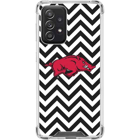 University of Arkansas-Fayetteville Chevron Print Galaxy A52 5G Clear Case
