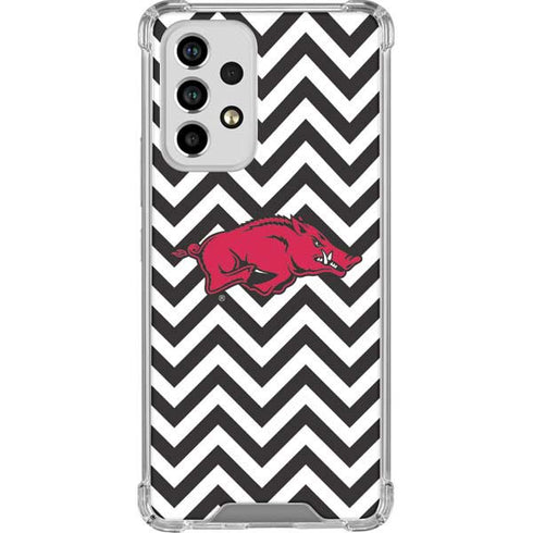 University of Arkansas-Fayetteville Chevron Print Galaxy A53 5G Clear Case