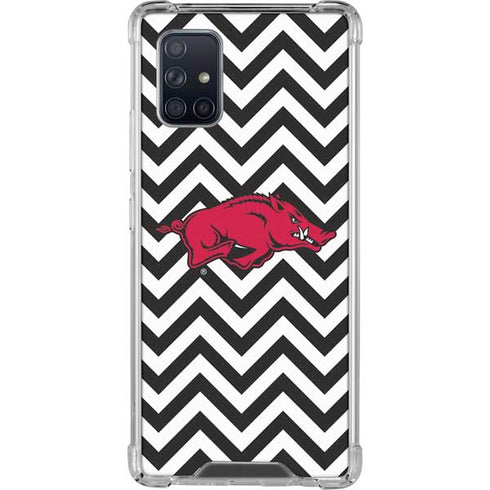 University of Arkansas-Fayetteville Chevron Print Galaxy A71 5G Clear Case