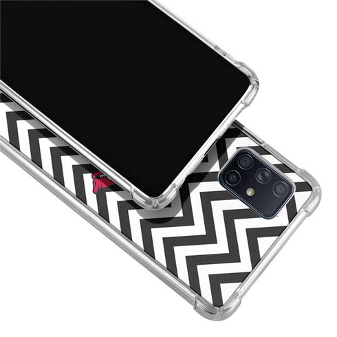 University of Arkansas-Fayetteville Chevron Print Galaxy A71 5G Clear Case