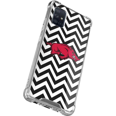 University of Arkansas-Fayetteville Chevron Print Galaxy A71 5G Clear Case