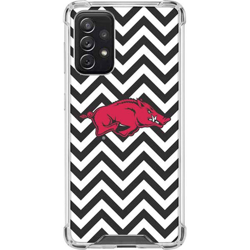 University of Arkansas-Fayetteville Chevron Print Galaxy A72 5G Clear Case