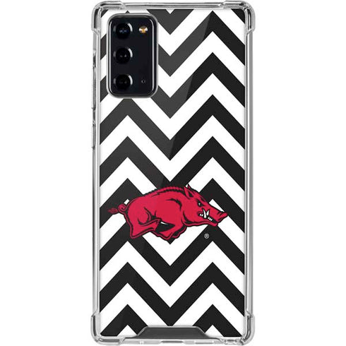 University of Arkansas-Fayetteville Chevron Print Galaxy Note20 5G Clear Case