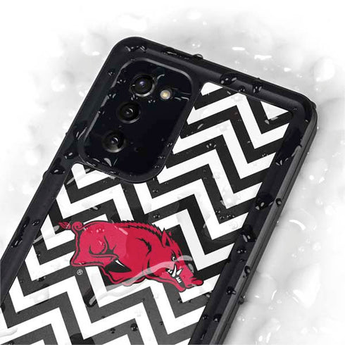 University of Arkansas-Fayetteville Chevron Print Galaxy Note20 5G Waterproof Case