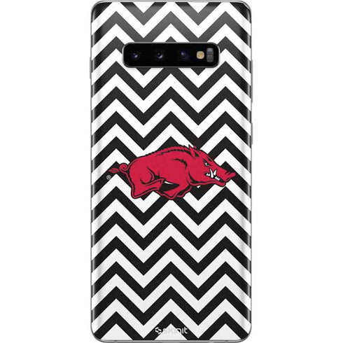 University of Arkansas-Fayetteville Chevron Print Galaxy S10 Plus Skin
