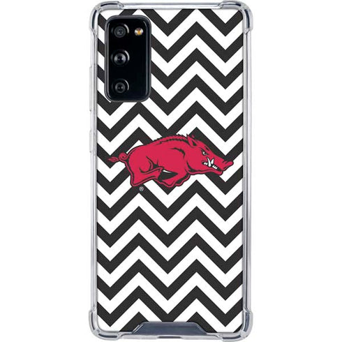 University of Arkansas-Fayetteville Chevron Print Galaxy S20 FE Clear Case
