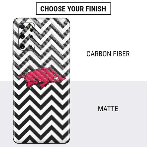 University of Arkansas-Fayetteville Chevron Print Galaxy S20 Plus Skin