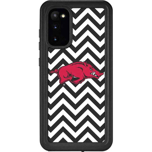 University of Arkansas-Fayetteville Chevron Print Galaxy S20 Waterproof Case