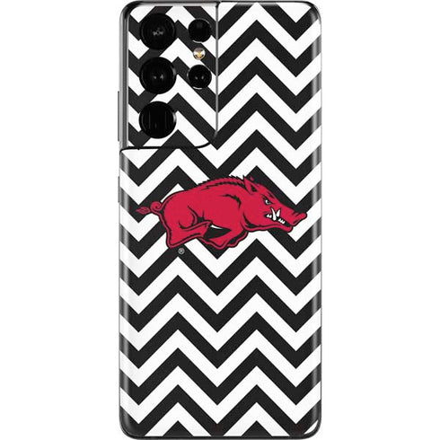 University of Arkansas-Fayetteville Chevron Print Galaxy S21 Ultra 5G Skin