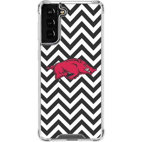 University of Arkansas-Fayetteville Chevron Print Galaxy S22 Plus Clear Case