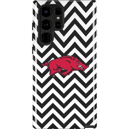 University of Arkansas-Fayetteville Chevron Print Galaxy S22 Ultra Pro Case